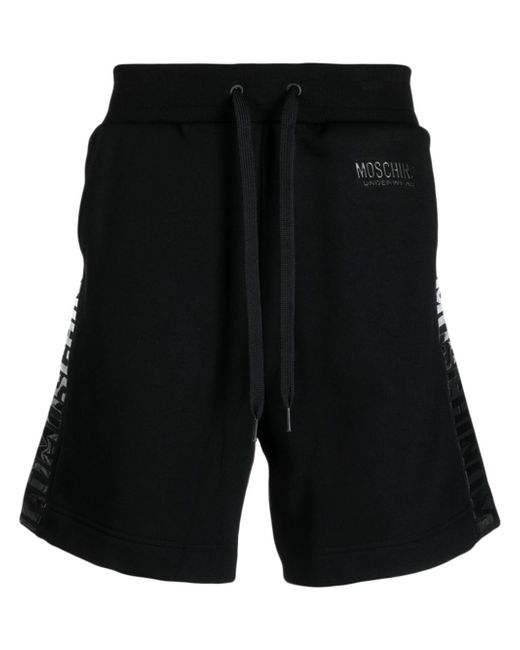 Moschino logo-appliqué drawstring-waist shorts