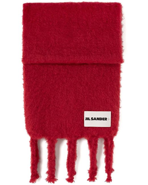 Jil Sander brushed-effect mohair-wool scarf