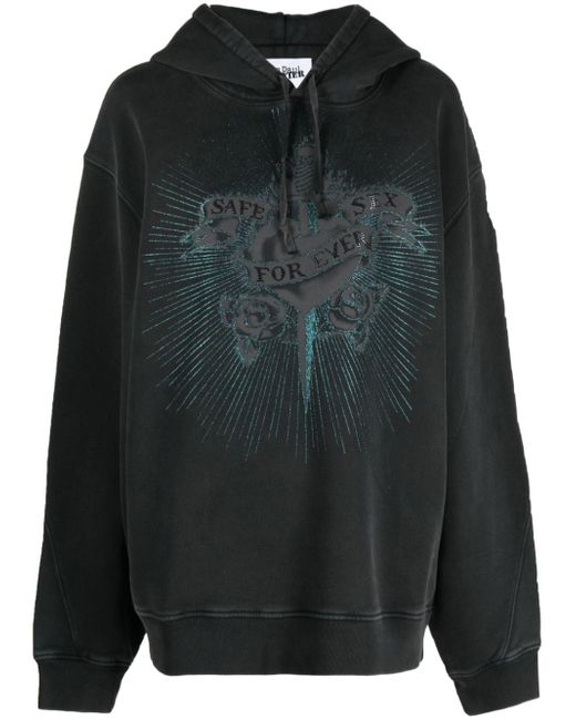 Jean Paul Gaultier crystal-embellished hoodie