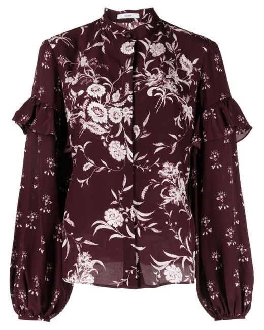 Erdem floral-print ruffled blouse