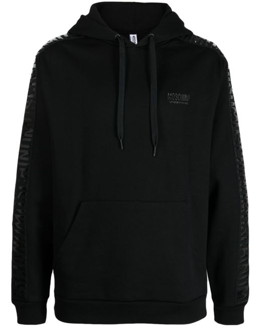 Moschino logo-appliqué drawstring hoodie