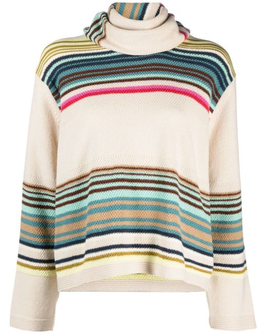 PS Paul Smith draped-detail striped jumper
