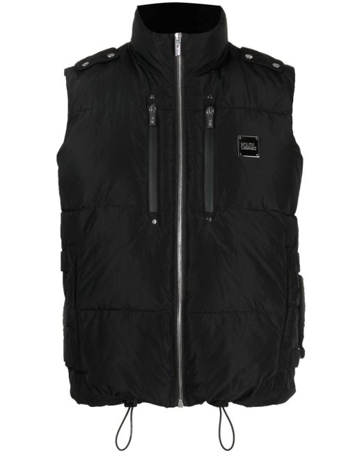 Karl Lagerfeld logo-plaque quilted gilet