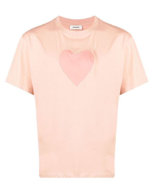 Sandro heart-print T-shirt