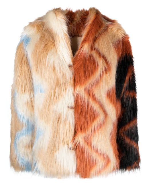 Missoni zigzag faux-fur coat