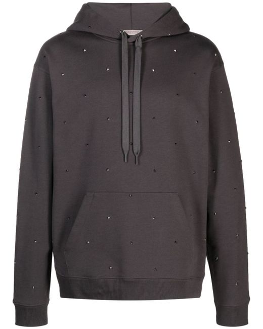 Valentino Garavani Rockstud-embellished drawstring hoodie