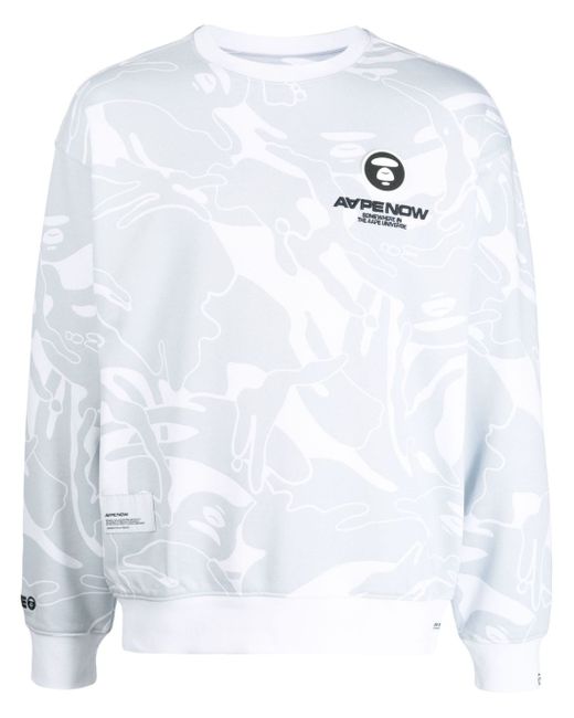 Aape By *A Bathing Ape® abstract-print crew-neck sweatshirt
