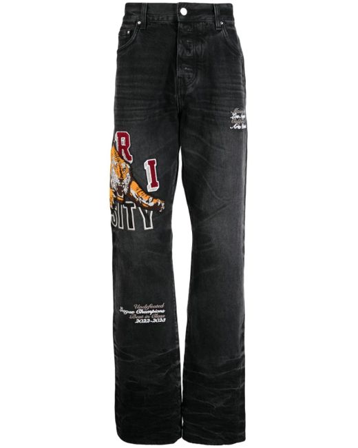 Amiri Varsity Tiger straight-leg jeans