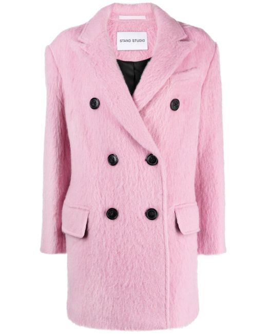 Stand Studio Esme brushed double-breasted coat