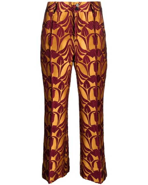La Double J. Hendrix jacquard cropped trousers