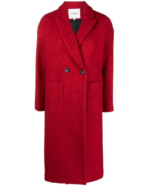 Ba & Sh notched-collar double-breasted coat