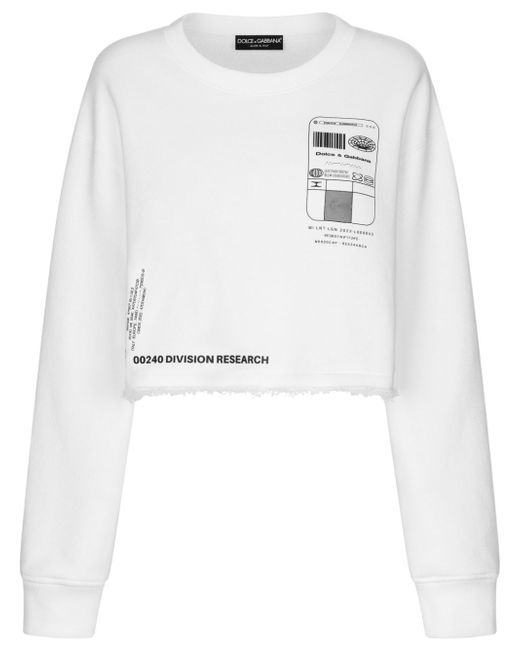 Dolce & Gabbana Dg Vibe logo-print crop sweatshirt