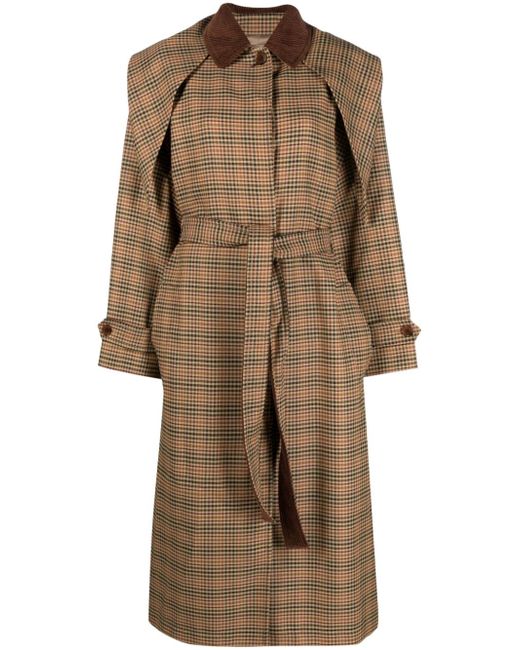 Kenzo Prince of Wales-pattern belted trench coat