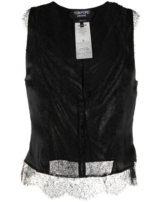 Tom Ford silk-satin lace camisole top