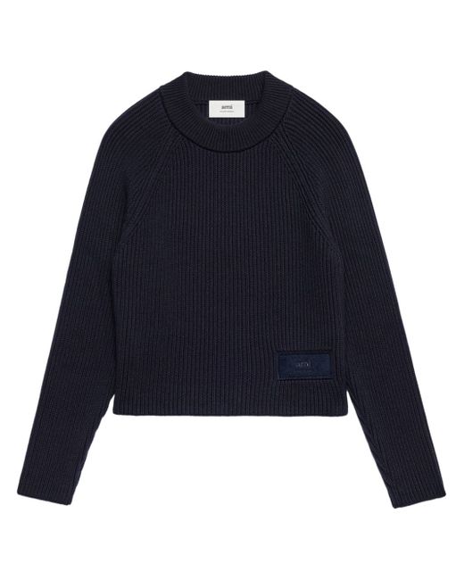 AMI Alexandre Mattiussi logo-patch knitted jumper