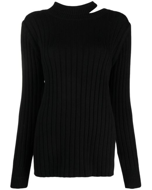 St. Agni cut-out ribbed-knit jumper