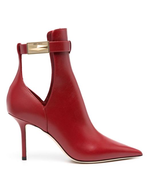 Jimmy Choo Nell 85mm leather ankle boots