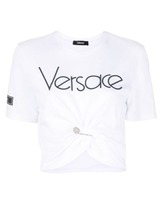Versace Safety Pin cropped T-shirt