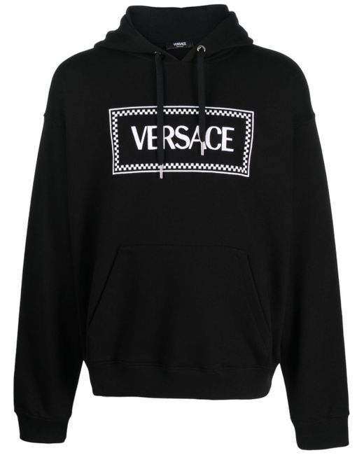 Versace embroidered-90s Vintage logo hoodie