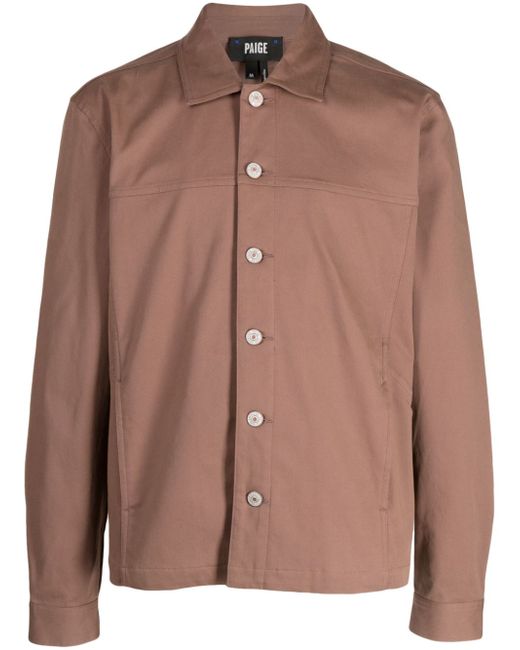 Paige button-up cotton shirt jacket