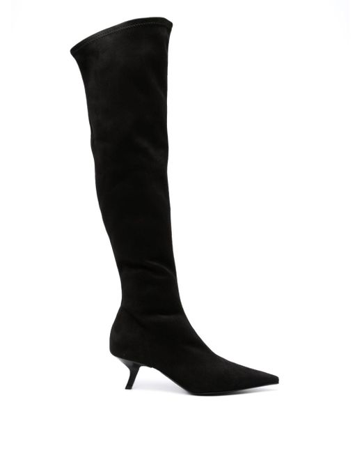 Pinko 65mm knee-high suede boots