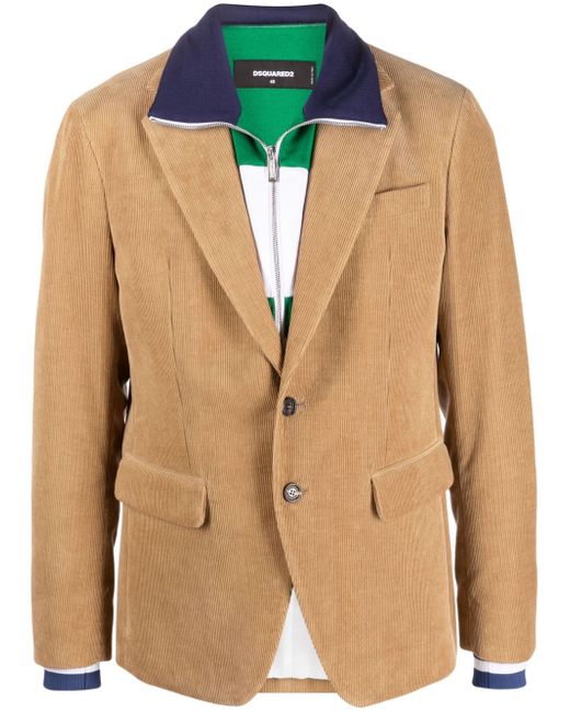 Dsquared2 layered-effect single-breasted blazer