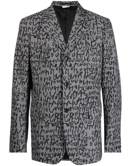 Comme Des Garçons Homme Plus abstract-pattern print notched-lapels blazer