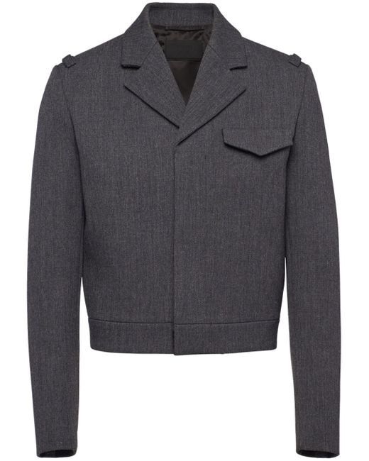 Prada notched-lapels cropped jacket
