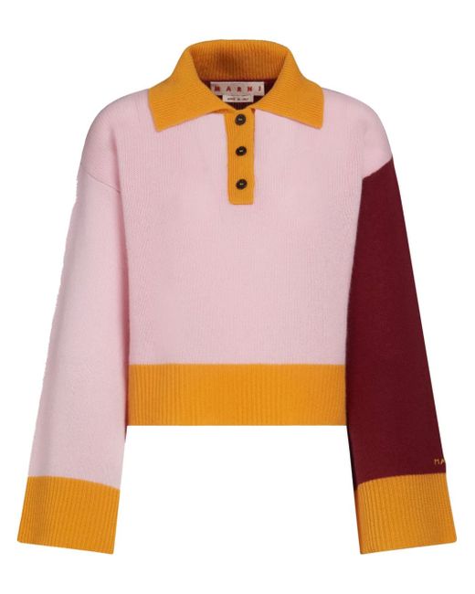 Marni colour-block-design knit jumper