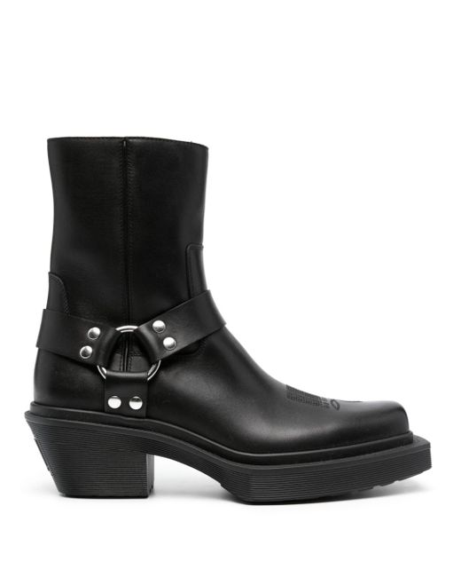 Vtmnts Harness 70mm leather ankle boots