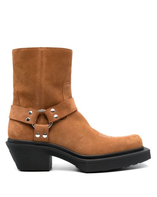 Vtmnts Harness 70mm suede ankle boots