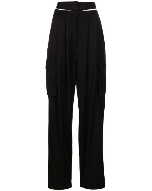 Andreādamo pleated cut-out cargo trousers