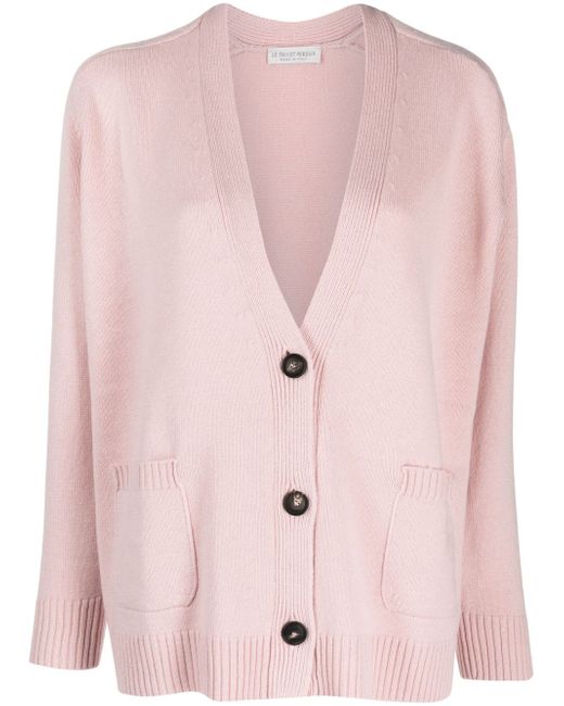 Le Tricot Perugia V-neck ribbed-knit cardigan