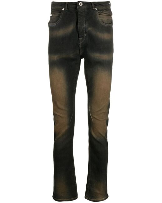 Rick Owens DRKSHDW bleached-effect slim-cut jeans