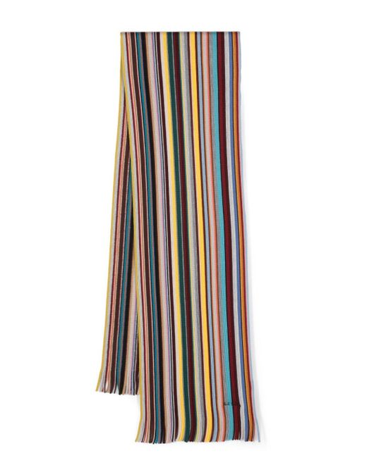 Paul Smith Spectrum Stripe merino scarf