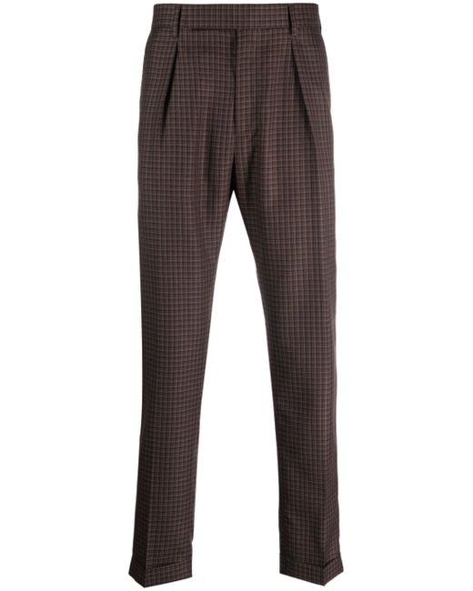 Paul Smith gingham-check wool trousers