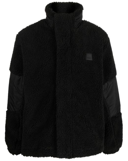 Rains panelled fleece-texture jacket