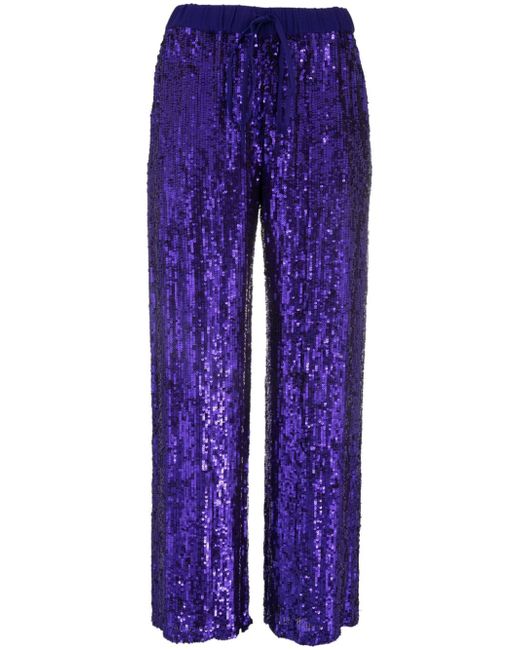 P.A.R.O.S.H. sequinned straight-leg trousers