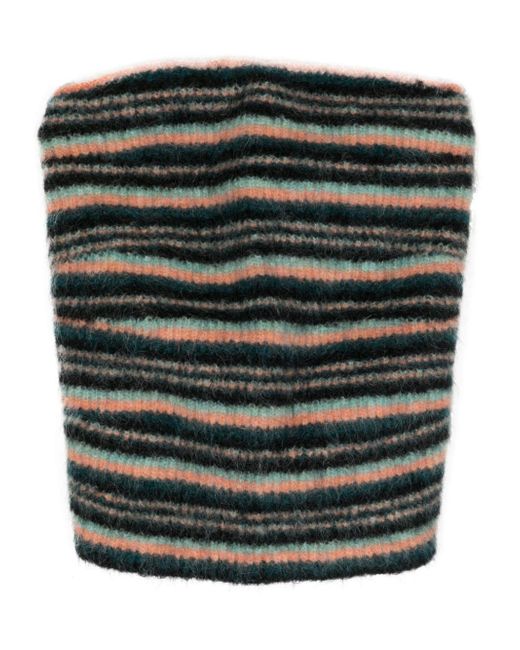 Kiko Kostadinov striped brushed-effect scarf