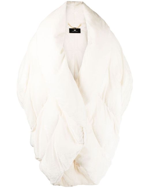 Elisabetta Franchi shawl-lapels quilted velvet jacket