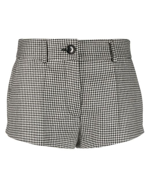 Bally houndstooth low-rise wool-mohair shorts