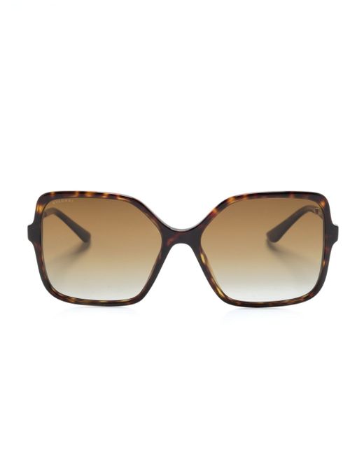 Bvlgari tortoiseshell oversized-frame sunglasses