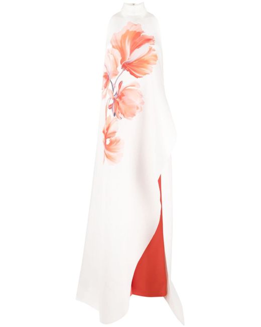 Saiid Kobeisy asymmetric floral-print maxi dress