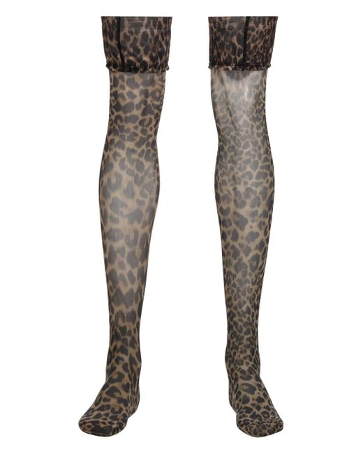 Marlies Dekkers leopard-print sheer stockings