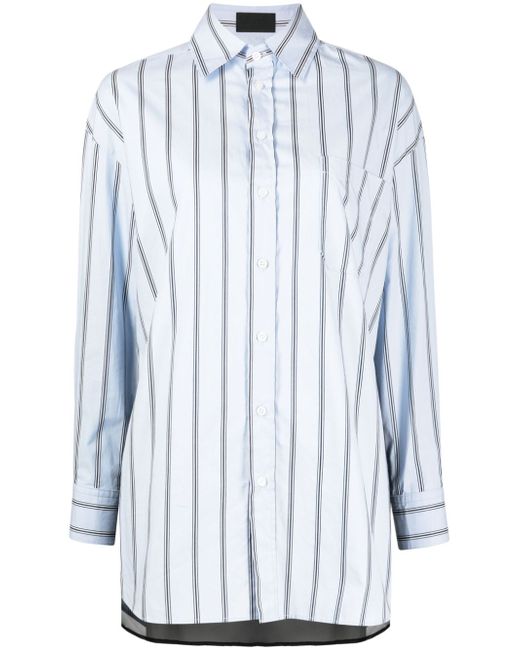 Puppets and Puppets striped panelled cotton shirt