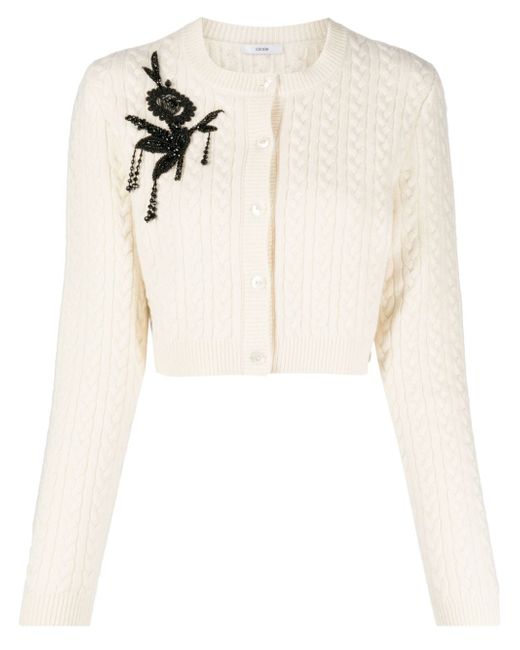 Erdem cropped cable-knit cardigan