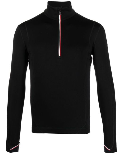 Moncler Grenoble stripe-trim half-zip sweatshirt
