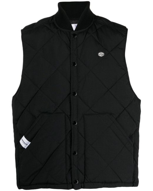 Chocoolate quilted padded down gilet