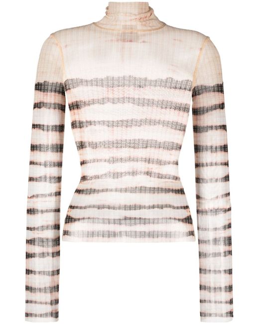 Jean Paul Gaultier x KNWLS stripe-print high-neck top