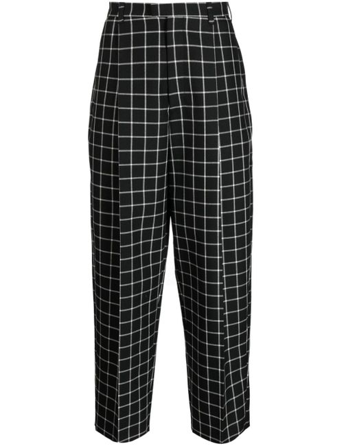 Marni checked tapered trousers